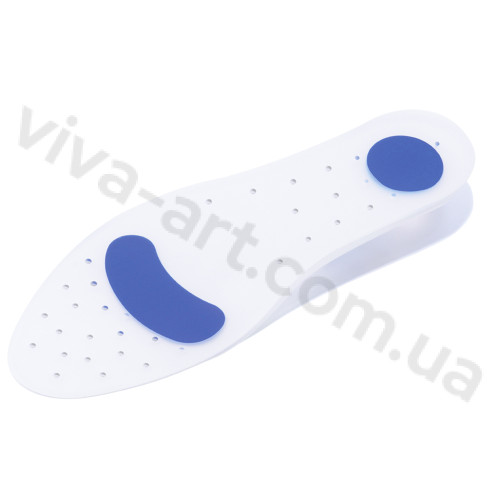 Стелька силиконовая с комфортными зонами, размер на выбор, пара.